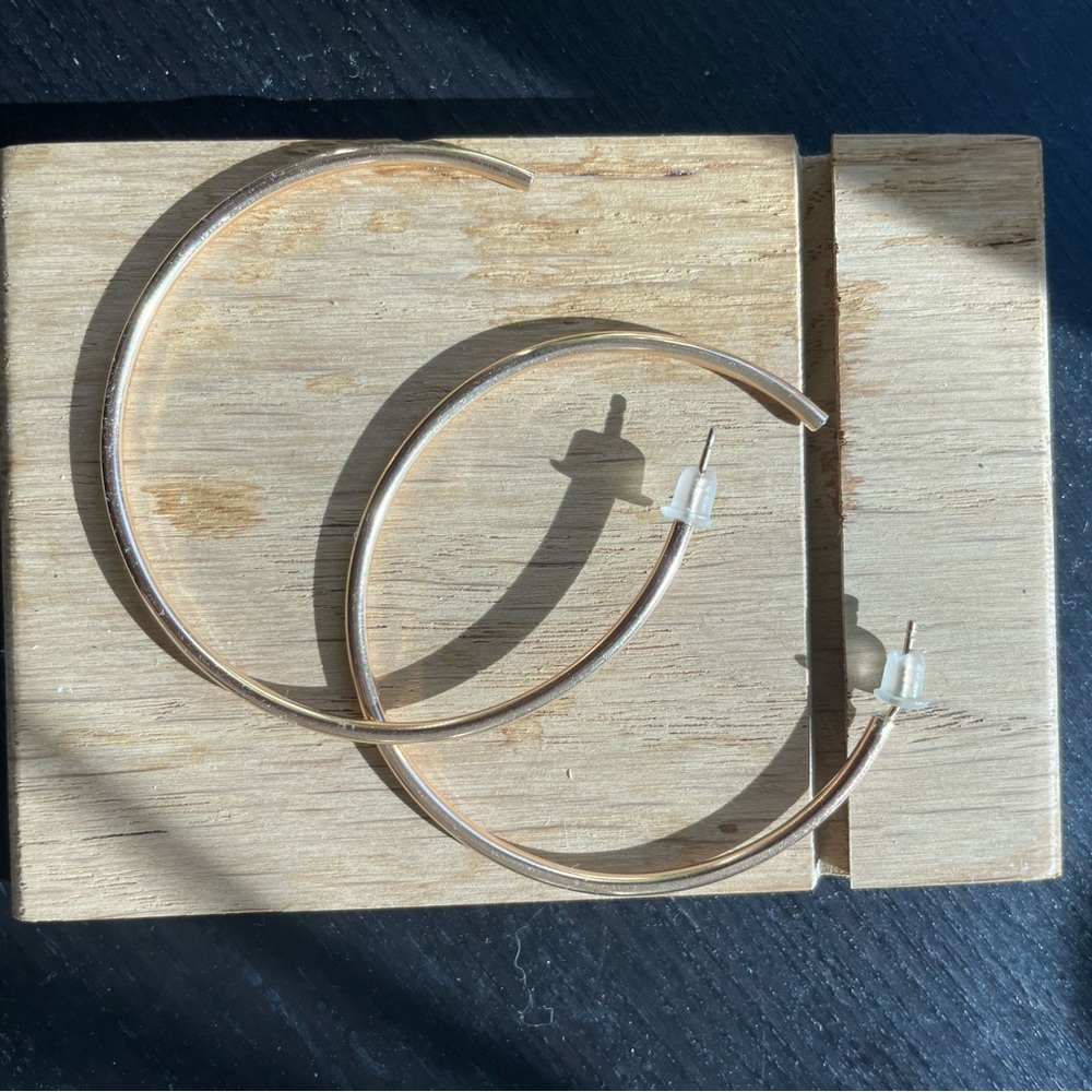 ABLE Large Gold Hoop Earrings